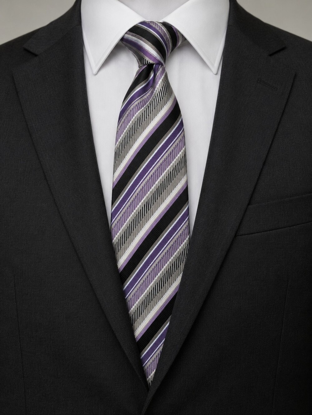 Robert Talbott Carmel Tie Hand Sewn Silk Stripe Repp XLong USA